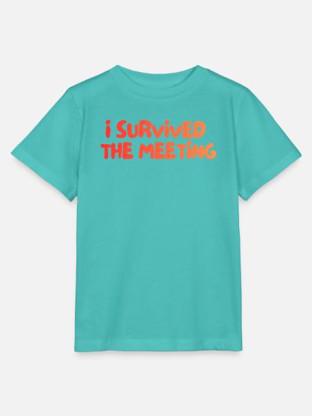 Ich habe das Treffen überlebt - Stanley/Stella Kinder T-Shirt MINI CREATOR - Poolblau