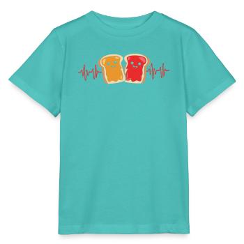 Peanut butter - Stanley/Stella MINI CREATOR Kids’ T-Shirt - pool blue - Front