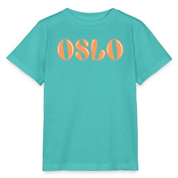 Oslo Orange stilisiert - Stanley/Stella Kinder T-Shirt MINI CREATOR  - Poolblau - Vorne