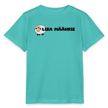 Lisa Marie - Schriftzug Lisa Mäährie mit Schaf - Stanley/Stella Kinder T-Shirt MINI CREATOR  - Poolblau - Vorne