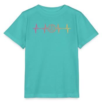 Volleyball Sonnenuntergang Volleyball Herzschlag Volleyball - Stanley/Stella Kinder T-Shirt MINI CREATOR  - Poolblau - Vorne