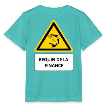 Requin de la finance - T-shirt bio MINI CREATOR Stanley/Stella Enfant - bleu piscine - Devant