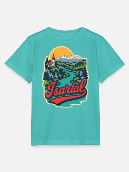 Isartal in Oberbayern   - Stanley/Stella Kinder T-Shirt MINI CREATOR  - Poolblau