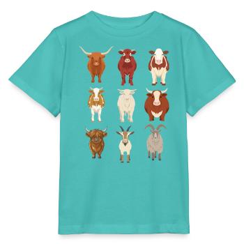 Geschenkidee für Kühe - Stanley/Stella Kinder T-Shirt MINI CREATOR  - Poolblau - Vorne