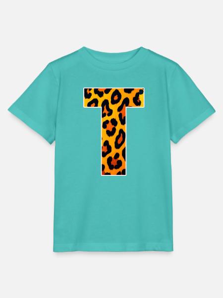 Leopard Gradient Feuerfell - Stanley/Stella Kinder T-Shirt MINI CREATOR - Poolblau