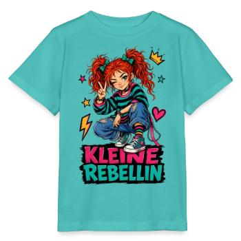 Kleine Rebellin - für starke Mädchen - Stanley/Stella Kinder T-Shirt MINI CREATOR  - Poolblau - Vorne