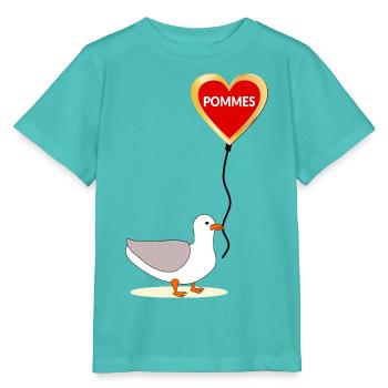 Möwe Pommes - Stanley/Stella Kinder T-Shirt MINI CREATOR  - Poolblau - Vorne