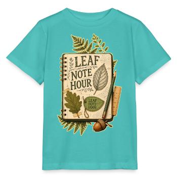 LEAF NOTE HOUR - Stanley/Stella Kinder T-Shirt MINI CREATOR  - Poolblau - Vorne