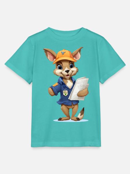 Hoppel Bauarbeiter Hase - Stanley/Stella Kinder T-Shirt MINI CREATOR  - Poolblau