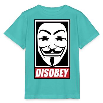 disobey | Farben änderbar - Stanley/Stella Kinder T-Shirt MINI CREATOR  - Poolblau - Vorne