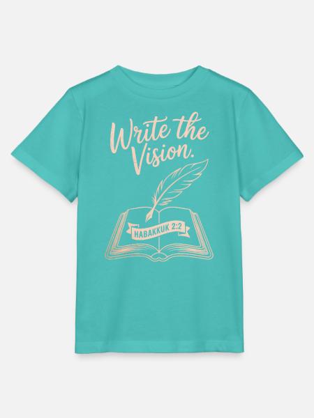 Schreib das Vision Habakkuk Tee - Stanley/Stella Kinder T-Shirt MINI CREATOR - Poolblau