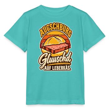 Augschburg Gluuschd Leberkäs - Stanley/Stella Kinder T-Shirt MINI CREATOR  - Poolblau - Vorne
