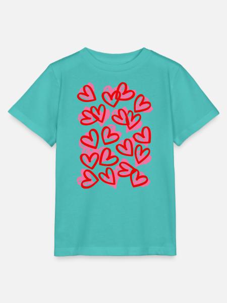 Big-Heart-Doodle-Design - Stanley/Stella Kinder T-Shirt MINI CREATOR - Poolblau