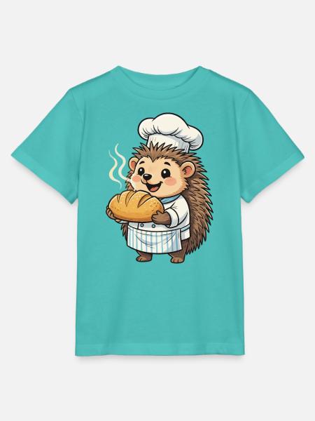 Igelkoch bäckt goldenes Brot - Stanley/Stella Kinder T-Shirt MINI CREATOR - Poolblau