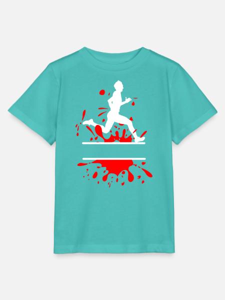 Mud Run Man – Custom Splash Runner - Stanley/Stella Kinder T-Shirt MINI CREATOR - Poolblau