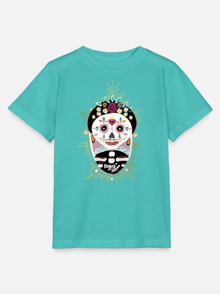 Halloween Mexico - Stanley/Stella Kinder T-Shirt MINI CREATOR  - Poolblau