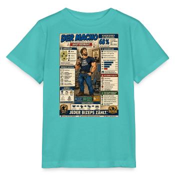 Der Macho – jeder Bizeps zählt - Stanley/Stella Kinder T-Shirt MINI CREATOR  - Poolblau - Vorne