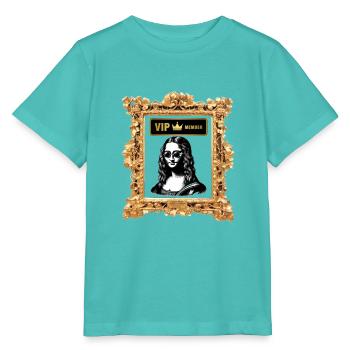 VIP Mona Lisa Luxusrahmen - Stanley/Stella Kinder T-Shirt MINI CREATOR  - Poolblau - Vorne