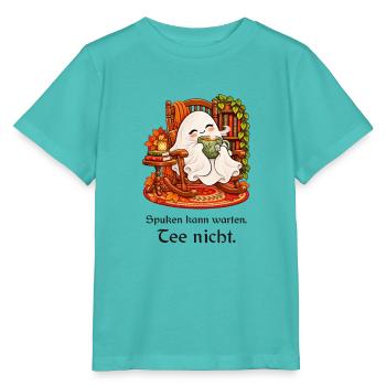 Teeliebhaber-Geist im Schaukelstuhl - Stanley/Stella Kinder T-Shirt MINI CREATOR  - Poolblau - Vorne