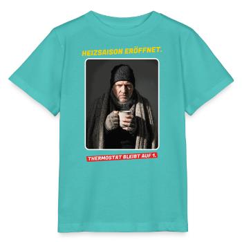 Heizsaison eröffnet - Thermostat bleibt auf 1 - Stanley/Stella Kinder T-Shirt MINI CREATOR  - Poolblau - Vorne