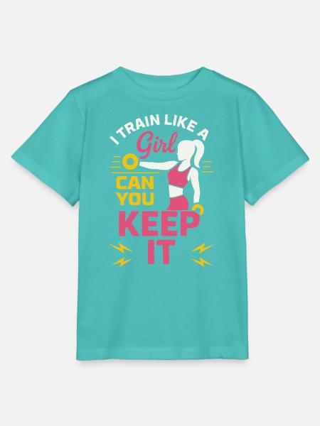 Mädchen Power Gym T-Shirt - Stanley/Stella Kinder T-Shirt MINI CREATOR - Poolblau