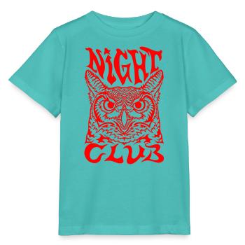 Nachteule Nachteule Illustration - Stanley/Stella Kinder T-Shirt MINI CREATOR  - Poolblau - Vorne