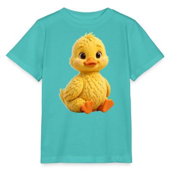 Sonneniger Entlein-Plüsch-Charme - Stanley/Stella Kinder T-Shirt MINI CREATOR  - Poolblau - Vorne