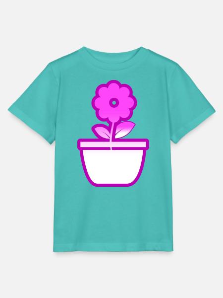 Blume - Stanley/Stella Kinder T-Shirt MINI CREATOR  - Poolblau