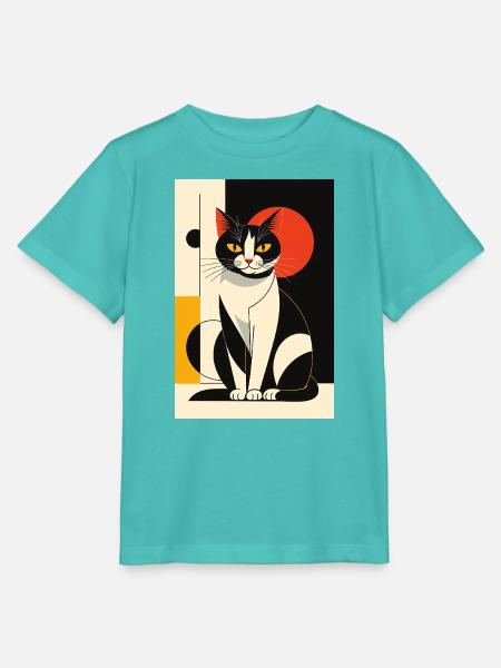 Avantgarde Katze R01 - Stanley/Stella Kinder T-Shirt MINI CREATOR - Poolblau