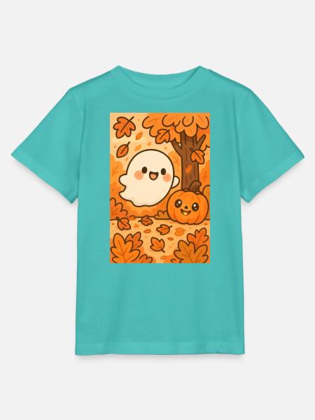 Halloween Niedliche Geister im Herbst - Stanley/Stella Kinder T-Shirt MINI CREATOR - Poolblau