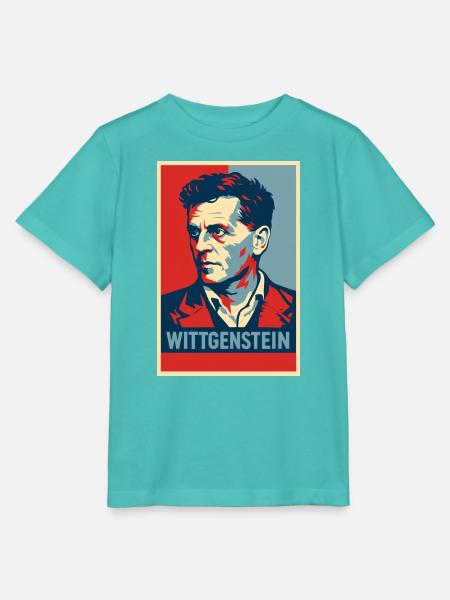 Wittgenstein Pop-Porträt - Stanley/Stella Kinder T-Shirt MINI CREATOR - Poolblau