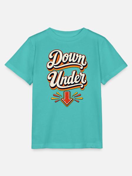 Down Under Retro Arrow Design - Stanley/Stella Kinder T-Shirt MINI CREATOR - Poolblau