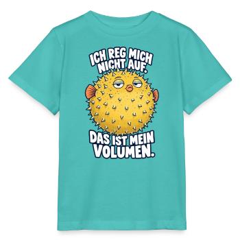Ich reg mich nicht auf – Kugelfisch - Stanley/Stella Kinder T-Shirt MINI CREATOR  - Poolblau - Vorne