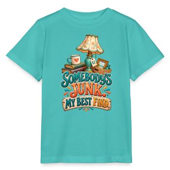 Flohmarkt, Schatzsuche, Humor - Stanley/Stella Kinder T-Shirt MINI CREATOR  - Poolblau - Vorne