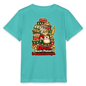 Oma Platzerl in Industriemengen - Stanley/Stella Kinder T-Shirt MINI CREATOR  - Poolblau - Vorne