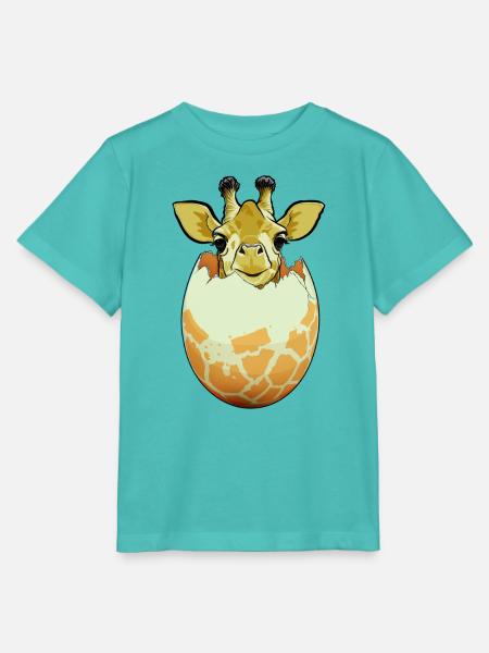 Giraffenschlüpf - Stanley/Stella Kinder T-Shirt MINI CREATOR  - Poolblau