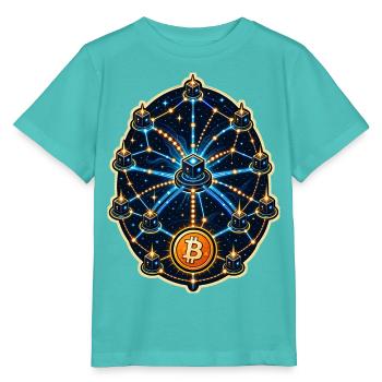 Routing Node Star Map Network - Stanley/Stella MINI CREATOR Kids’ T-Shirt - pool blue - Front