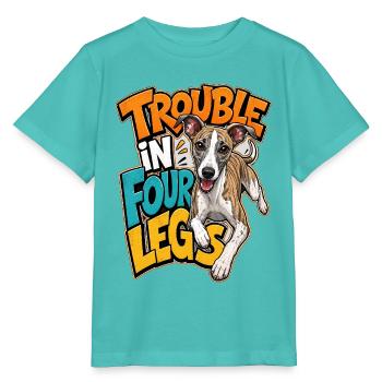 Whippet - Stanley/Stella MINI CREATOR Kids’ T-Shirt - pool blue - Front