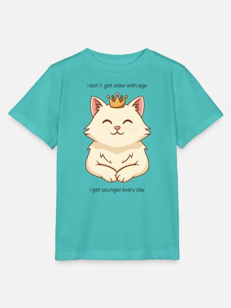 Kitty Queen: Younger every day! - Stanley/Stella Kinder T-Shirt MINI CREATOR - Poolblau