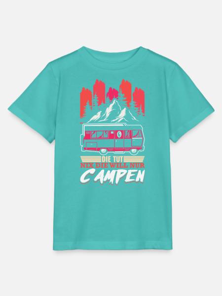 Camper Camping Wohnwagen Spruch - Stanley/Stella Kinder T-Shirt MINI CREATOR - Poolblau