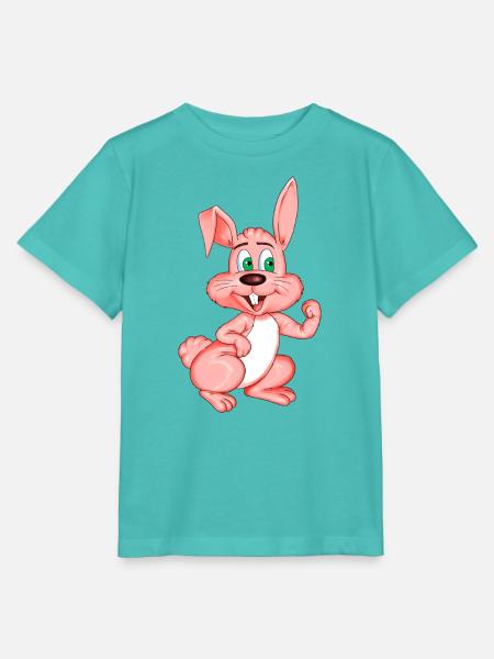 Frecher Rosa Hase - Stanley/Stella Kinder T-Shirt MINI CREATOR - Poolblau