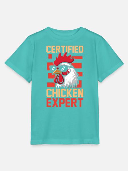Farmer Rooster Flock Poultry Chicken - Stanley/Stella Kinder T-Shirt MINI CREATOR  - Poolblau