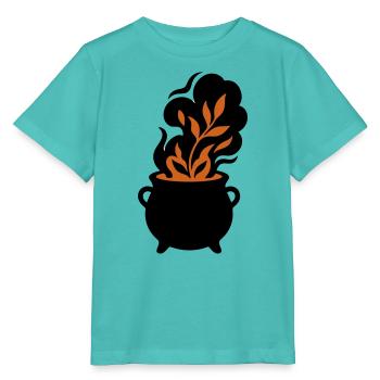 Hexenkessel Zaubertrank Logo - Stanley/Stella Kinder T-Shirt MINI CREATOR  - Poolblau - Vorne