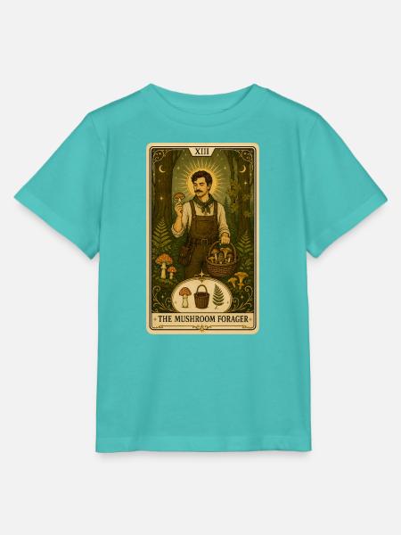 Pilzsammler | Wald & Pilze Tarot - Stanley/Stella Kinder T-Shirt MINI CREATOR - Poolblau