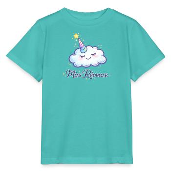 Miss rêveuse - T-shirt bio MINI CREATOR Stanley/Stella Enfant - bleu piscine - Devant