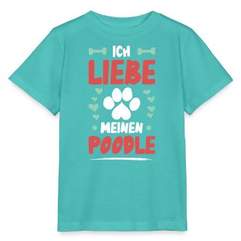 Ich liebe meinen Pudel - Stanley/Stella Kinder T-Shirt MINI CREATOR  - Poolblau - Vorne
