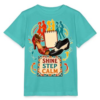 SHINE STEP CALM - Stanley/Stella MINI CREATOR Kids’ T-Shirt - pool blue - Front