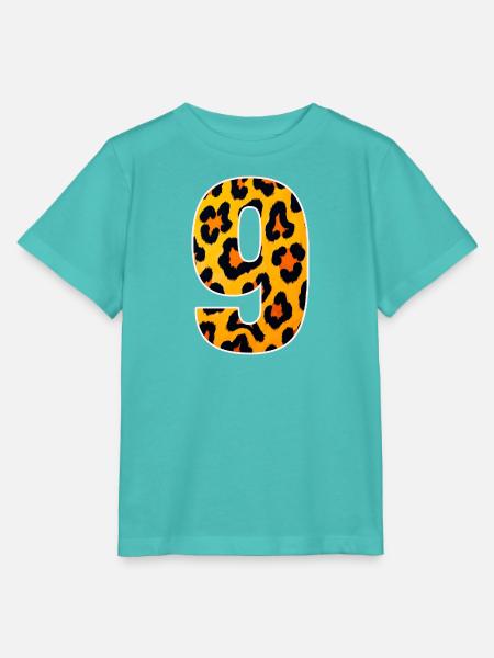 Leopard 9 Sonnenprint - Stanley/Stella Kinder T-Shirt MINI CREATOR - Poolblau