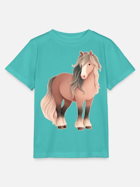 Pferd - Stanley/Stella Kinder T-Shirt MINI CREATOR - Poolblau