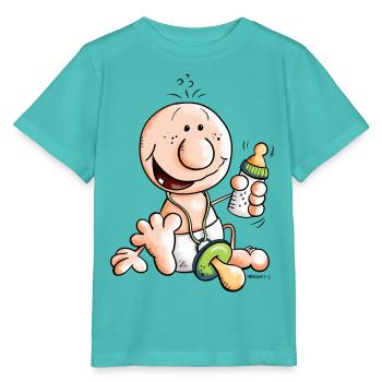 Glückliches Baby - Stanley/Stella Kinder T-Shirt MINI CREATOR  - Poolblau - Vorne